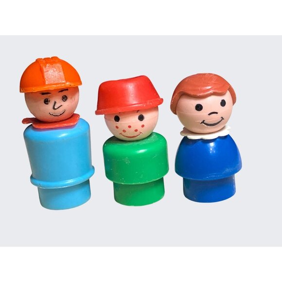 Fisher-Price Little People Vintage Vehicles Set Of 4 Plastic Vehicles  3 People - Picture 7 of 9